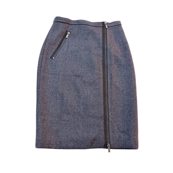 J. Crew Wool Pencil Skirt Zippered Accents Size OO Mint - Picture 1 of 8
